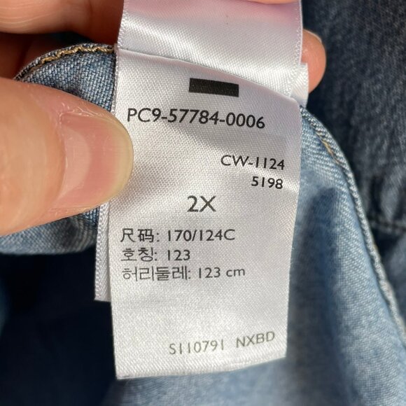 LEVI'S Essential Western Shirt Denim Medium Wash Button Down Women's 2X - Picture 11 of 15